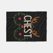Reindeer Chest Nuts Matching Chestnuts Christmas C Fleecedecke (Vorderseite (Horizontal))