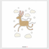 Reindeer Christmas Aufkleber (Blatt)