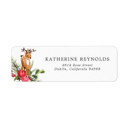 Reindeer | Christmas Baby Return Address Label