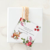 Reindeer Christmas Baby Shower Favor Tag Geschenkanhänger (Beispiel)