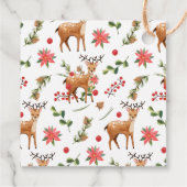 Reindeer Christmas Baby Shower Favor Tag Geschenkanhänger (Rückseite)