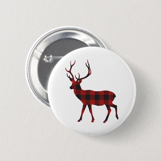 Reindeer Christmas Button (Vorne & Hinten)