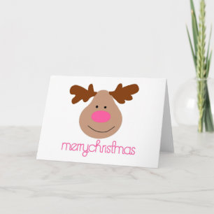 Reindeer Christmas Card Feiertagskarte