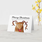 Reindeer Christmas Card Karte (Gelbe Blume)