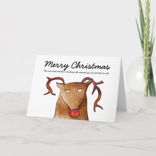 Reindeer Christmas Card Karte (Vorderseite)