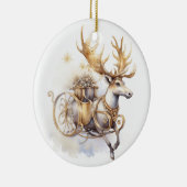 Reindeer Christmas Ceramic Ornament (Rechts)