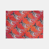 Reindeer Christmas Fleecedecke (Vorderseite (Horizontal))