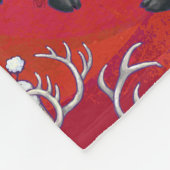 Reindeer Christmas Fleecedecke (Ecke)