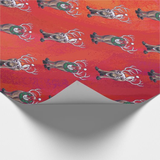 Reindeer Christmas Geschenkpapier (Ecke)