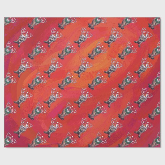 Reindeer Christmas Geschenkpapier (Flach)