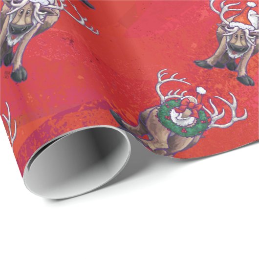 Reindeer Christmas Geschenkpapier (Rolleneckpunkt)