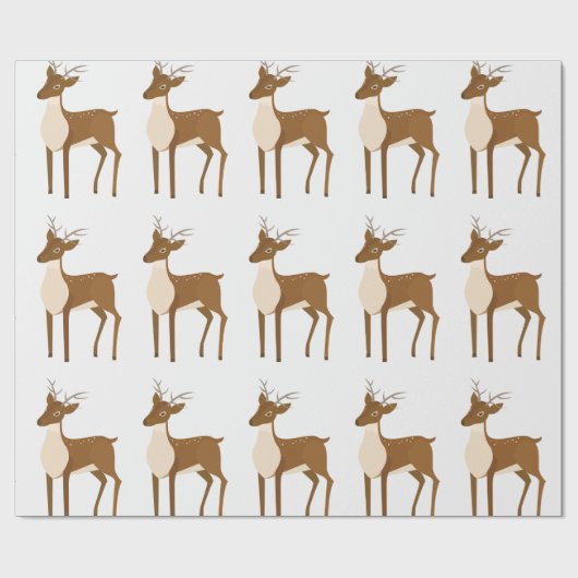 Reindeer Christmas Geschenkpapier (Flach)