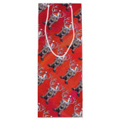 Reindeer Christmas Geschenktüte Für Weinflaschen (Rückseite)