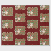 Reindeer Christmas Holiday Geschenkpapier (Flach)