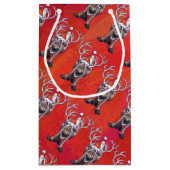 Reindeer Christmas Kleine Geschenktüte (Rückseite)