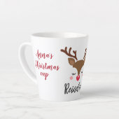 Reindeer Christmas Latte Tasse (Linke Ecke)