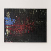 Reindeer Christmas Lights New York City Manhattan Puzzle (Horizontal)