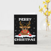 Reindeer Christmas Lights Santa Deer Rudolph Merry Karte (Gelbe Blume)