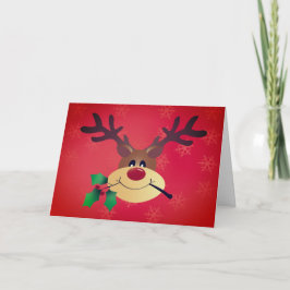 Reindeer Christmas Mistletoe Karte