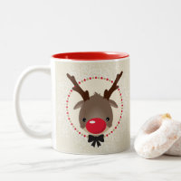 REINDEER CHRISTMAS niedliche Rote Nase Rudolph Elf