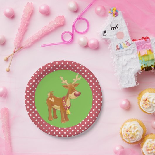 Reindeer Christmas Pappteller (Party)