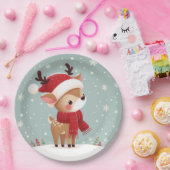 Reindeer Christmas Pappteller (Party)