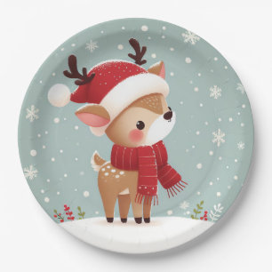 Reindeer Christmas Pappteller