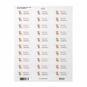 Reindeer Christmas Return Address Labels (Vorne)