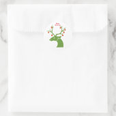 Reindeer Christmas Runder Aufkleber (Tasche)