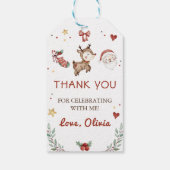 Reindeer Christmas Santa Birthday Favor Geschenket Geschenkanhänger (Rückseite)