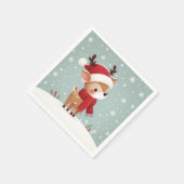 Reindeer Christmas Serviette (Ecke)