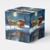 Reindeer Christmas Sleigh Holiday Favor Box Geschenkschachtel (Vorderseite)
