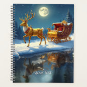 Reindeer Christmas Sleigh Holiday Planner Planer (Vorderseite)