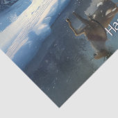 Reindeer Christmas Sleigh Holiday Seidenpapier (Detail)