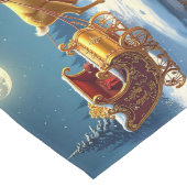 Reindeer Christmas Sleigh Table Runner Großer Tischläufer (Ecke)