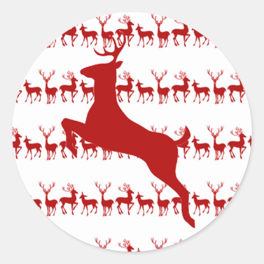 Reindeer Christmas Sticker (Vorderseite)