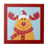 Reindeer Christmas Tile Trivet Fliese (Vorderseite)