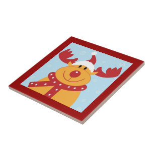 Reindeer Christmas Tile Trivet Fliese