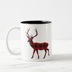 Reindeer Christmas Zweifarbige Tasse