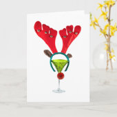 Reindeer Cocktail Karte (Gelbe Blume)