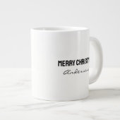 Reindeer coffee mugs cartoon cute typography Jumbo-Tasse (Vorderseite Rechts)