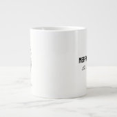 Reindeer coffee mugs cartoon cute typography Jumbo-Tasse (Vorderseite)