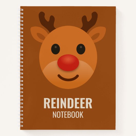 Reindeer College Notebook Graph – Cute Christmas Notizblock (Vorderseite)