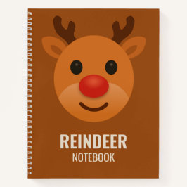 Reindeer College Ruled Notebook – Cute Christmas Notizblock