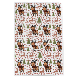 Reindeer cute floral mug mittlere geschenktüte