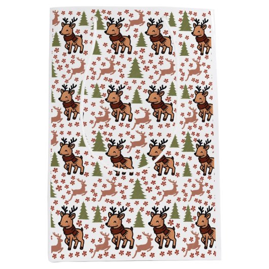 Reindeer cute floral mug mittlere geschenktüte (Vorderseite)