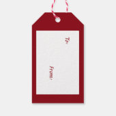 Reindeer Dachshund Christmas Personalized Gift Tag Geschenkanhänger (Rückseite)