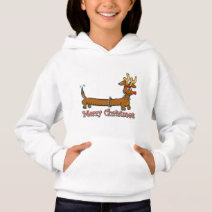 Reindeer Dackel Frohe Weihnachten Hoodie