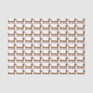 Reindeer Dackel Frohe Weihnachten Seidenpapier