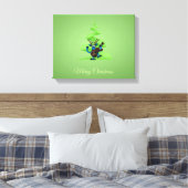 Reindeer Dancing Guitar Merry Weihnachtsbaum Leinwanddruck (Insitu (Schlafzimmer))